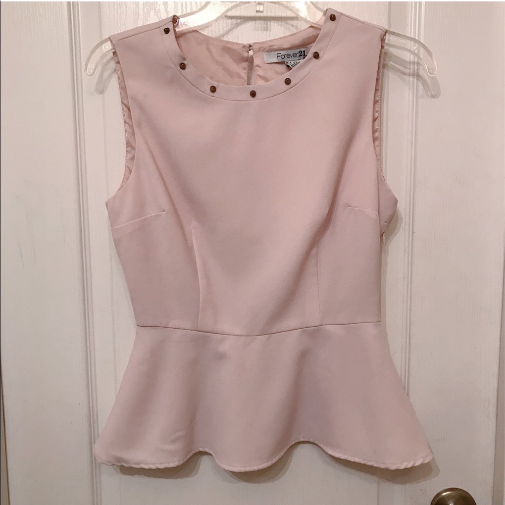 Blush Pink Peplum Blouse